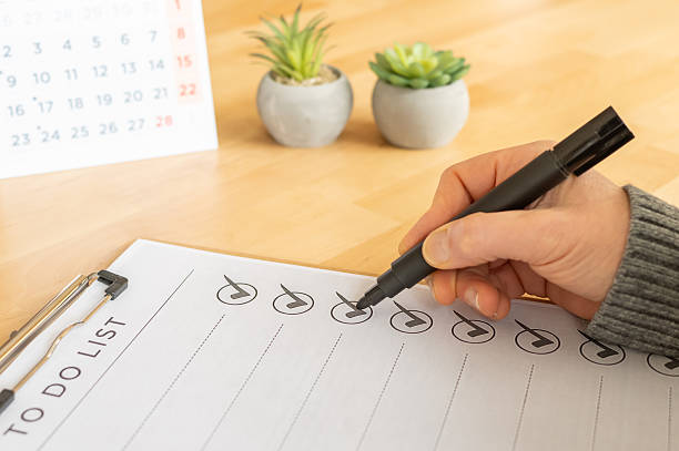 Daily wellbeing journal with checklist on a desk